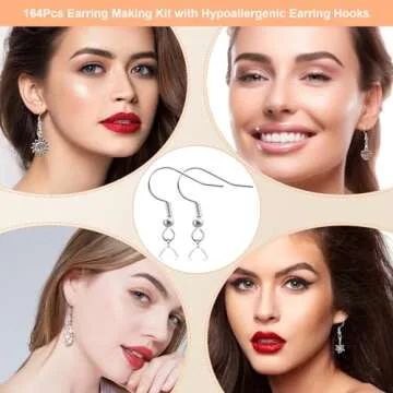 XKCWXY 925 Silver Earring Hooks Kit for Creative Crafting