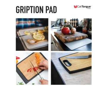 Non Slip Chef’s Gription Pad by CatTongue Grips – Secure, Anti Slip Mat for the Perfect Non Slip...