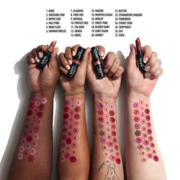 NYX PROFESSIONAL MAKEUP Matte Lipstick - Shocking Pink (Blue-Toned Hot Pink)