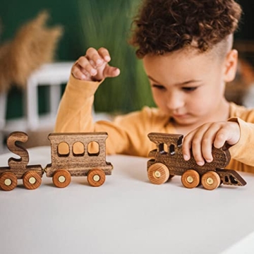 Personalized Wooden Name Train Toy for Newborns and Toddlers