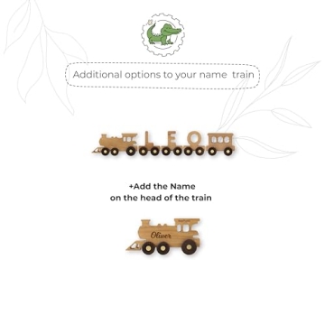 Personalized Wooden Name Train Toy for Newborns and Toddlers