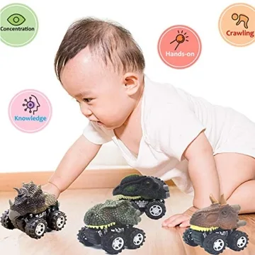 Fun Dinosaur Car Toys for Kids - Safe and Durable 4-Pack