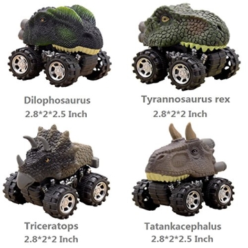 Fun Dinosaur Car Toys for Kids - Safe and Durable 4-Pack