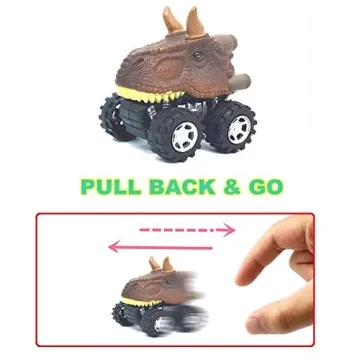 Fun Dinosaur Car Toys for Kids - Safe and Durable 4-Pack
