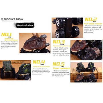 Fun Dinosaur Car Toys for Kids - Safe and Durable 4-Pack