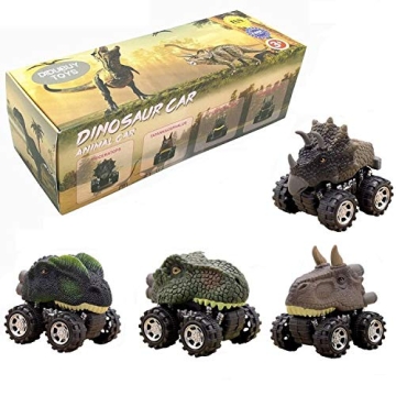 Fun Dinosaur Car Toys for Kids - Safe and Durable 4-Pack