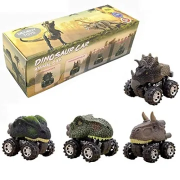 Fun Dinosaur Car Toys for Kids - Safe and Durable 4-Pack
