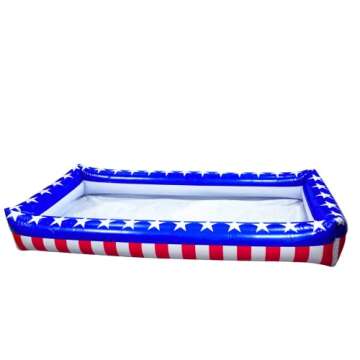 Patriotic Inflatable Serving Bar Ice Buffet Cooler Salad Serving Trays - 4th of July Party Supplies, Independence Day Fourth of July Party BBQ Cooler Indoor Outdoor Picnic Pool Party by 4E's Novelty