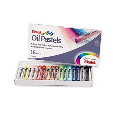Pentel Arts Oil Pastels, 16 Color Set (PHN-16)