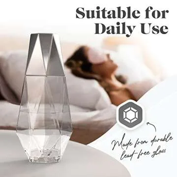 Elegant Geometric Bedside Water Carafe Set for Home