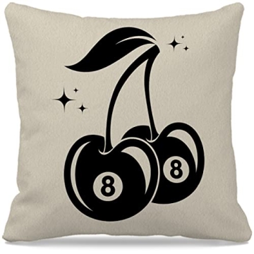 Nogrit Cherry Pillow Cherry Decor Downtown Girl Downtown Girl Room Decor 8 Ball Cherry Funky Throw P...