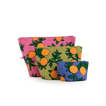 Stylish Go Pouch Set - Orange Trees for Organized Travel