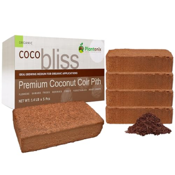 Coco Bliss 650gm Bricks (5-Pack) - Organic Coco Coir for Plants - OMRI-Listed Coco Coir for Garden Soil & Potting Mixes - Coconut Fiber Mixes with Potting Soil for Indoor Plants & Outdoor Plants