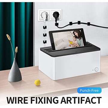 Viaky 30 Pcs Black Clips Self Adhesive Backed Nylon Wire Adjustable Cable Clips Adhesive Cable Manag...