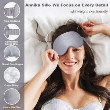 Luxury Silk Sleep Mask by ANNIKA SILK for Ultimate Comfort