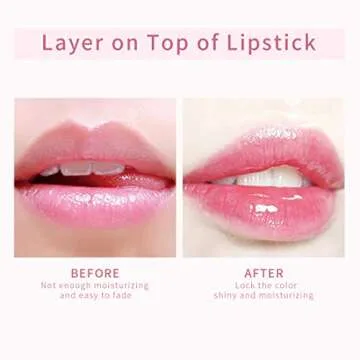 Marine Forest Pudaier Hydrating Lip Oil, Fruit Extract Lip Oil Tinted for Dry Lip and Lip Care, Shiny and Moisturizing Transparent Lip Oil Gloss (Orange)