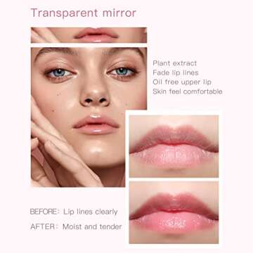 Marine Forest Pudaier Hydrating Lip Oil, Fruit Extract Lip Oil Tinted for Dry Lip and Lip Care, Shiny and Moisturizing Transparent Lip Oil Gloss (Orange)