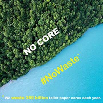 Smitten Premium Bamboo Toilet Paper, Plastic-Free, No Lint, No Core-No Waste, Unbleached, 3-ply | 32 Rolls (Bulk)