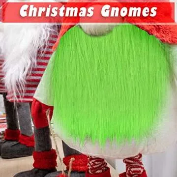 10 x 60 Inch Faux Fur Square Fabric Shaggy Fur Cuts Fluffy Square Fur Patches for Valentine Ornaments, Fursuit, Cosplay, Costume, Gnome Beards, Craft Supply, Decoration (Green)