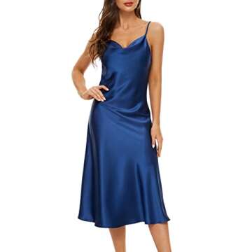 Chic MOUEEY Satin Midi Dress for Summer Outings