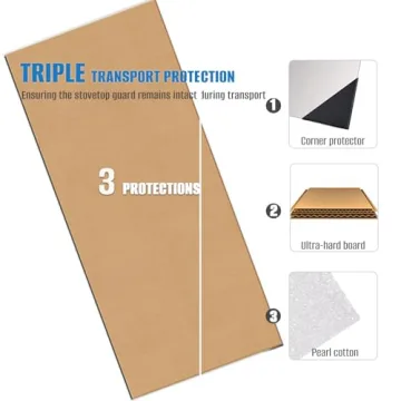 12" Stainless Steel Stove Backsplash for Kitchen Style