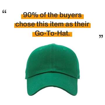 KB-LOW KGN Classic Cotton Dad Hat Adjustable Plain Cap. Polo Style Low Profile (Unstructured) (Classic) Kelly Green Adjustable