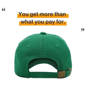 KB-LOW KGN Classic Cotton Dad Hat Adjustable Plain Cap. Polo Style Low Profile (Unstructured) (Classic) Kelly Green Adjustable