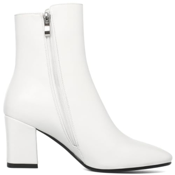 Caradise Women's Chunky Heeled Zip Up Ankle Boots