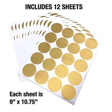 Metallic Gold Dot Vinyl Wall Decal Set | 240 Ct | Easy Decor