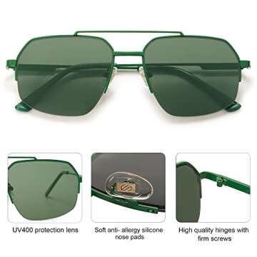 SOJOS Trendy Aviator Sunglasses for Men and Women