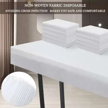 Disposable Bed Sheets 100 Pcs 31" x 71" Massage Table Sheets Non Woven Fabric SPA Bed Cover Breathable for Massage Beauty Tattoos(White)