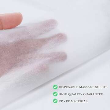 Disposable Bed Sheets 100 Pcs 31" x 71" Massage Table Sheets Non Woven Fabric SPA Bed Cover Breathable for Massage Beauty Tattoos(White)