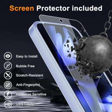 Durable Magnetic Phone Case for Google Pixel 9a with Screen Protector