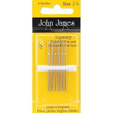 Tapestry Needles, Bundle: Sizes 24, 26 & 28 (6 Needles Each Pack)