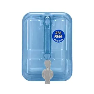 BPA-Free Reusable Plastic Beverage Dispenser Water Bottle Gallon Jug Container - Made in USA (2 Gallon)