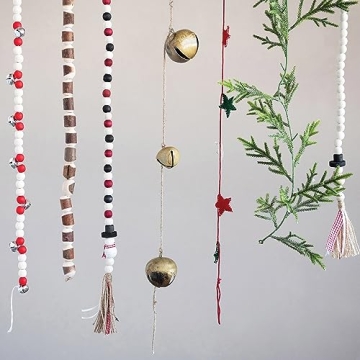 Creative Co-Op 76" L Metal Jingle Bell Garland, Gold Finish