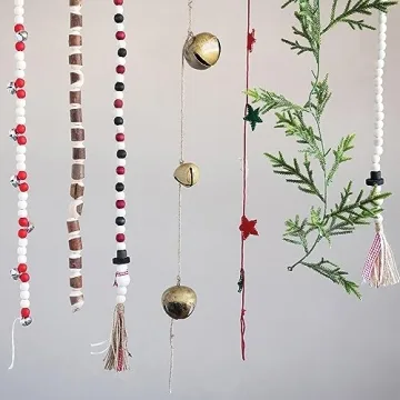 Creative Co-Op 76" L Metal Jingle Bell Garland, Gold Finish