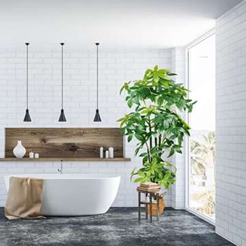 HUAESIN 6.56Ft Artificial Trees Tall Faux Money Tree Big Fake Floor Plants Silk Trees Indoor Pachira Aquatica with 31 Branches for Living Room Home Office Housewarming Gift Farmhouse Outdoor Decor