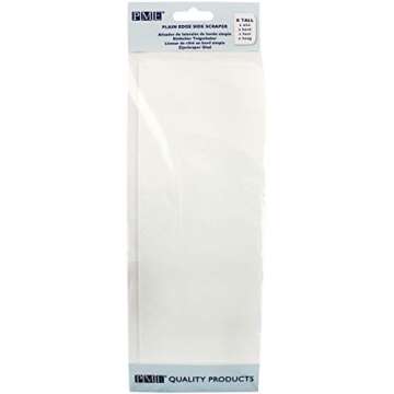 PME Tall Cake Plain Edge Plastic Side Scraper 10 x 9.3 Inces, White, Standard