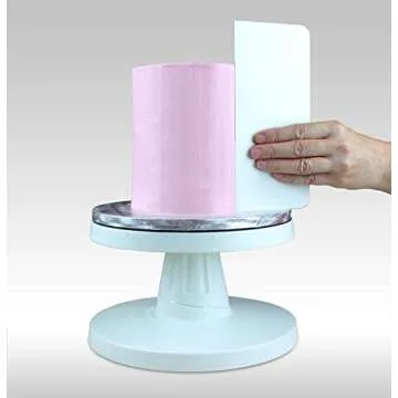 PME Tall Cake Plain Edge Plastic Side Scraper 10 x 9.3 Inces, White, Standard