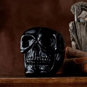 Arola Black Skull Pen & Pencil Holder Skeleton Key Holder Makeup Brush Holder flower pot Home Office Desk Supplies Organizer Accessory