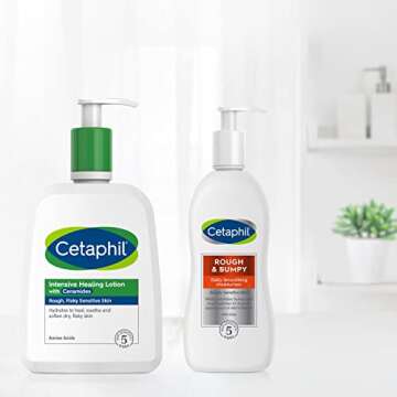 Cetaphil Daily Smoothing Moisturizer for Rough and Bumpy Skin | 10 fl oz | For Sensitive Skin | Urea Cream Hydrates and Exfoliates to Smooth Skin | Fragrance Free | Dermatologist Recommended