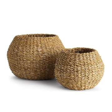 NAPA Home & Garden SEAGRASS PLANT BASKETS ST/2 - Natural, Stylish & Eco-Friendly