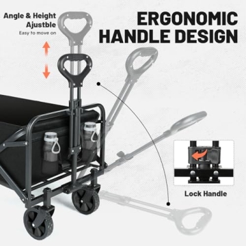 Collapsible Utility Wagon by LUXCOL for Shopping & Beach