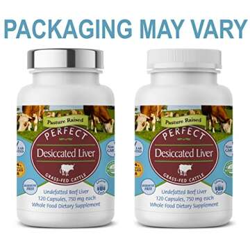 Perfect Supplements – Desiccated Beef Liver Capsules Grass Fed Supplement -Natural Source of Prote...