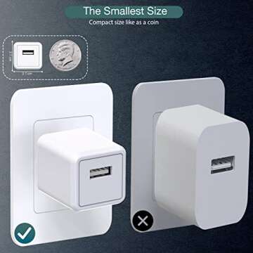 iPhone Charger,Cube iPhone Charger Travel 2Pack 6FT Lightning Cable Cord Quick Fast Charging Cord USB Wall Chargers Travel Plug Adapter for iPhone 14/13/12/11/10/X/8 Plus/XR/XS Max/7/SE/iPad,Airpods