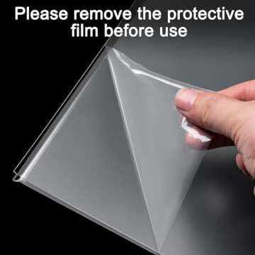 Acrylic Sign Holder 5 x 7 Inch 3 Pack - acrylic display stands for Store table sign holder - Vertical Double-Sided Acrylic Stands, Vendor Booth Display Items - Flyer Holder & Plastic Paper Holder - Acrylic Frame for Restaurants, Office, Home, Store