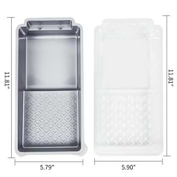 Mister Rui Foam Paint Roller, 4 inch Paint Roller 8 Pack, Small Paint Roller, High Density Foam Paint Roller Tray and Liner Set, Sponge Rollers for Painting and Staining