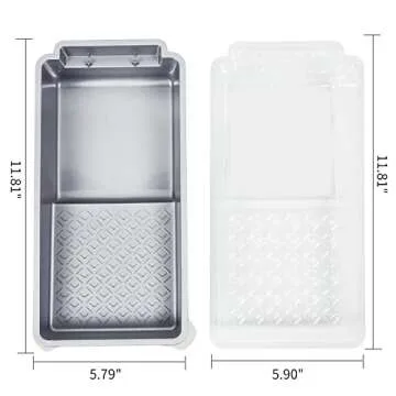 Mister Rui Foam Paint Roller, 4 inch Paint Roller 8 Pack, Small Paint Roller, High Density Foam Paint Roller Tray and Liner Set, Sponge Rollers for Painting and Staining