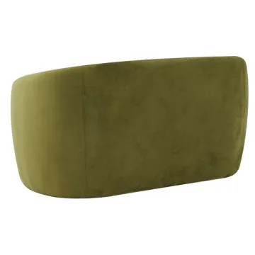 Chic Olive Green Velvet Loveseat by SAFAVIEH Couture